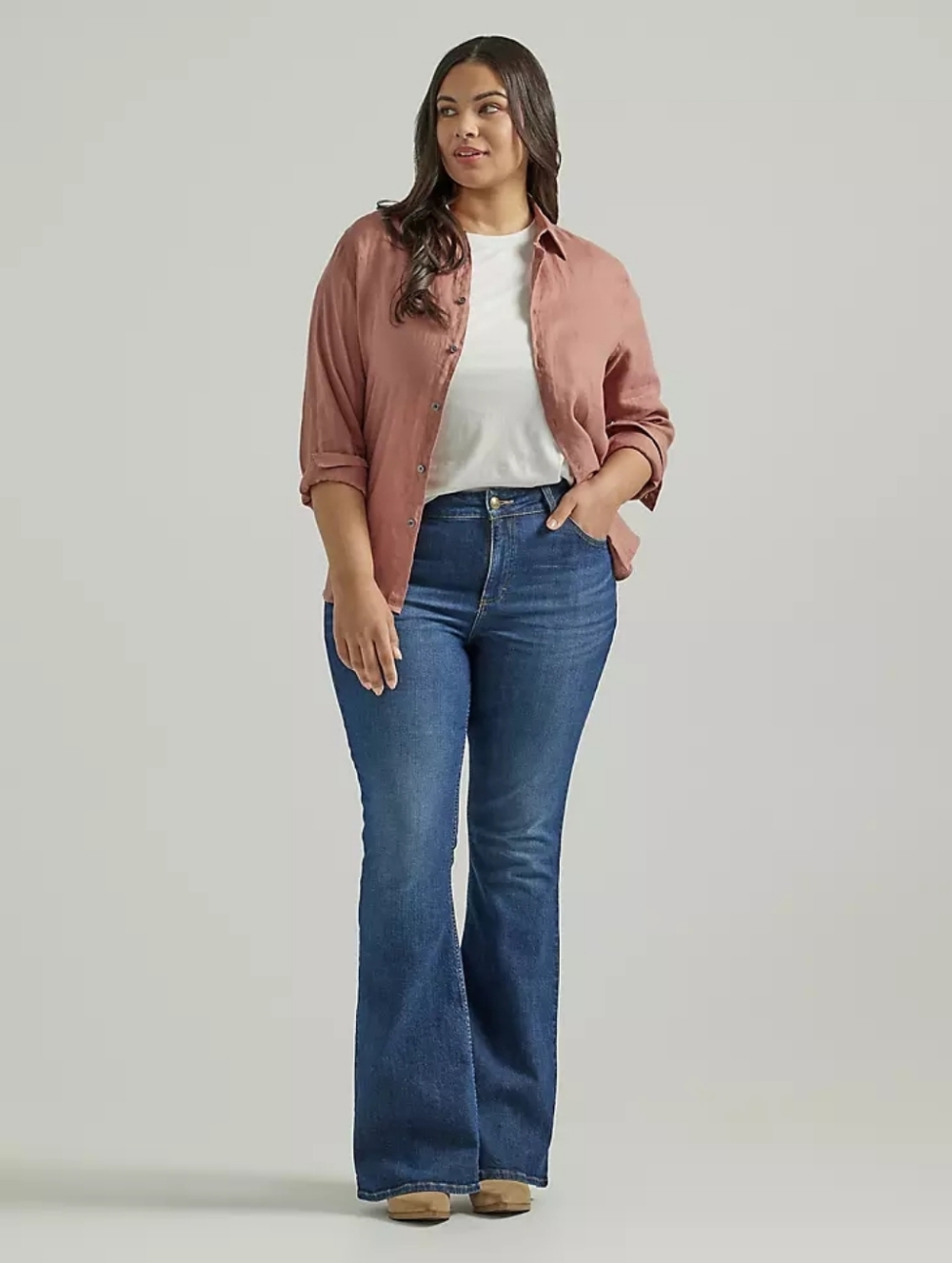 Lee Women's Sz 14 Short Legendary Mid Rise Flare Jeans